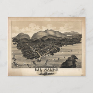 Bar Harbor, Maine in 1886 Postcard
