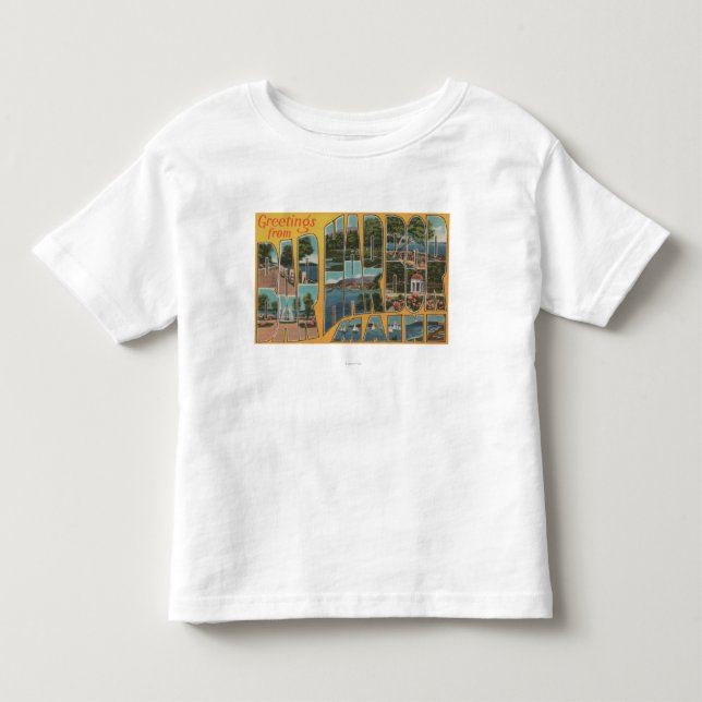 Bar Harbor, Maine - Large Letter Scenes Toddler T-shirt (Front)