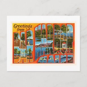 Bar Harbor Maine ME Old Vintage Travel Souvenir Postcard