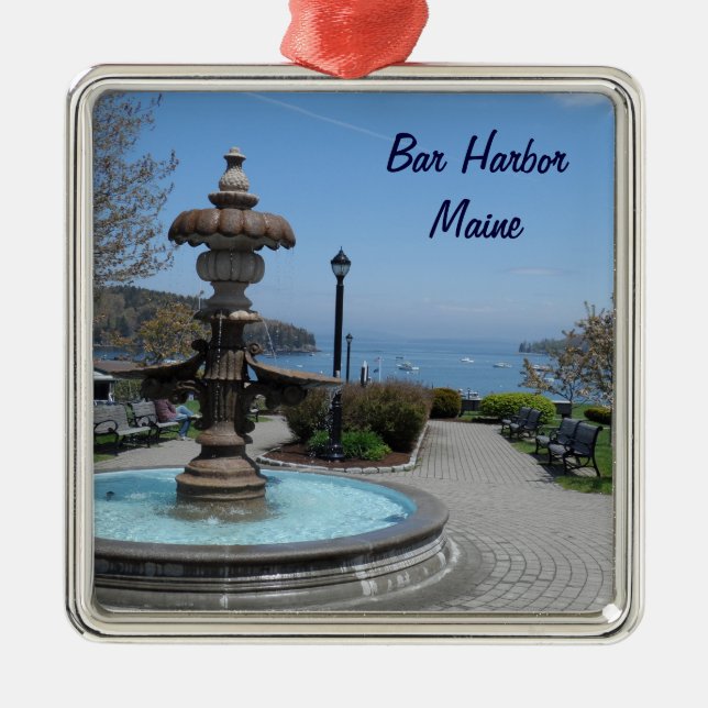 Bar Harbor, Maine Metal Ornament (Front)