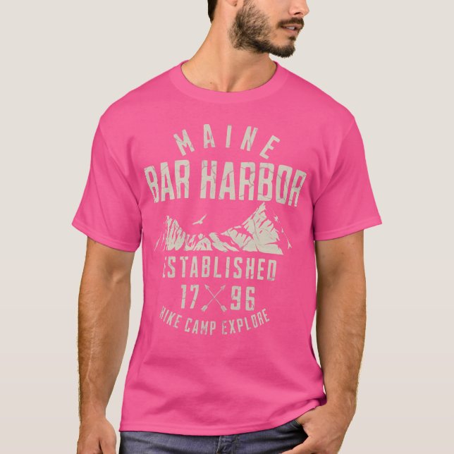 Bar Harbor Maine Nature Hiking Outdoors T-Shirt (Front)