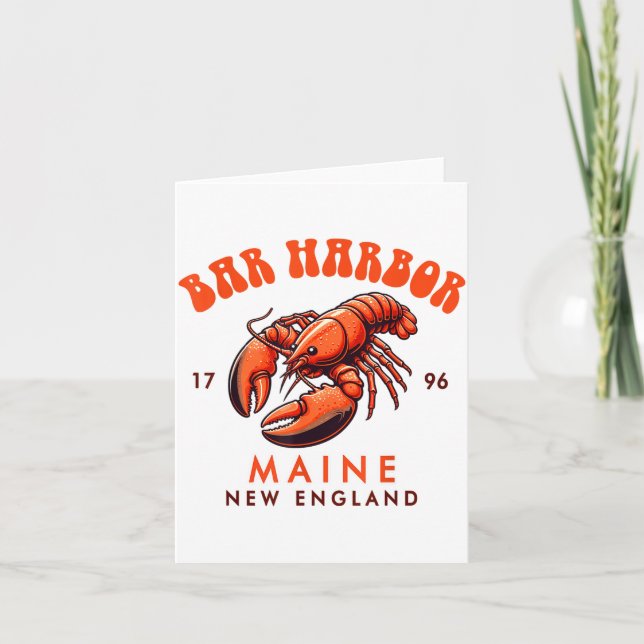 Bar Harbor Maine New England Travel Funny Bar Harb Card (Front)