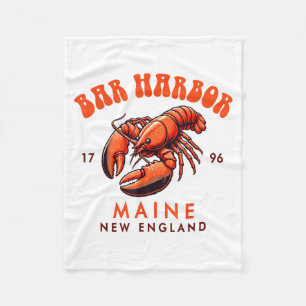 Bar Harbor Maine New England Travel Funny Bar Harb Fleece Blanket