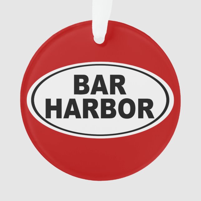 Bar Harbor Maine Ornament (Front)