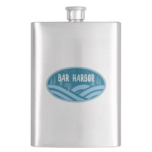Bar Harbor Maine Outdoors Flask