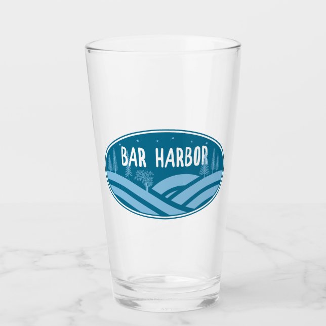 Bar Harbor Maine Outdoors Glass (Front)