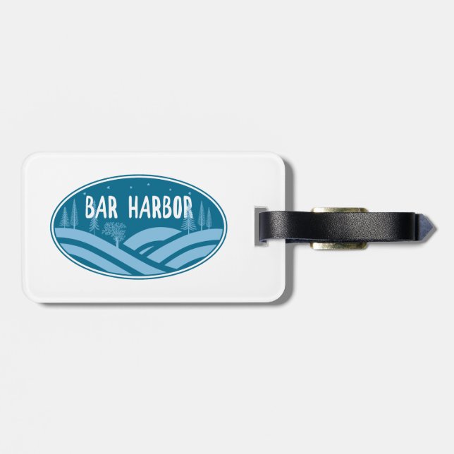 Bar Harbor Maine Outdoors Luggage Tag (Back Horizontal)