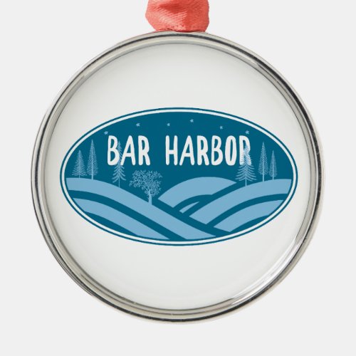 Bar Harbor Maine Outdoors Metal Ornament