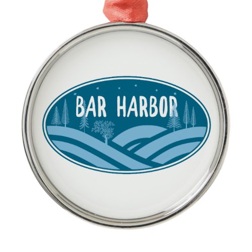 Bar Harbor Maine Outdoors Metal Ornament