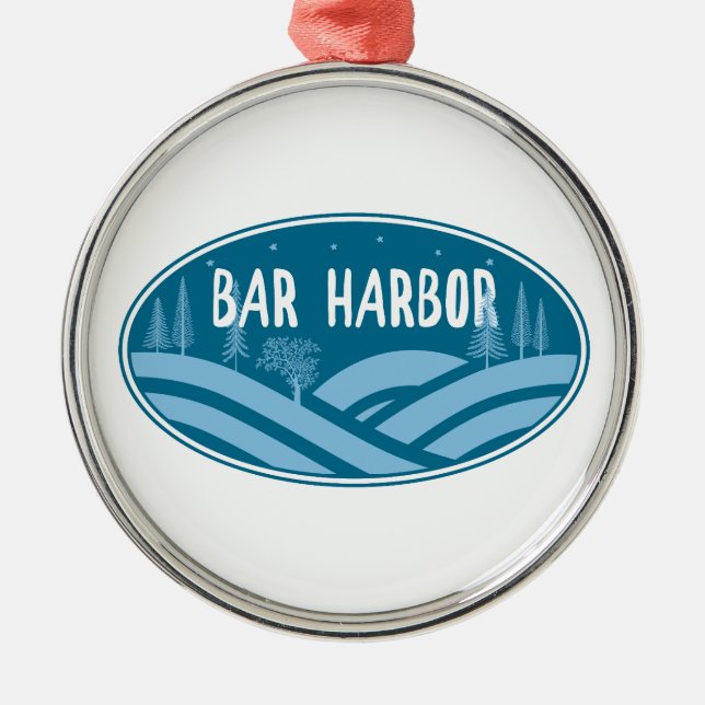 Bar Harbor Maine Outdoors Metal Ornament (Front)