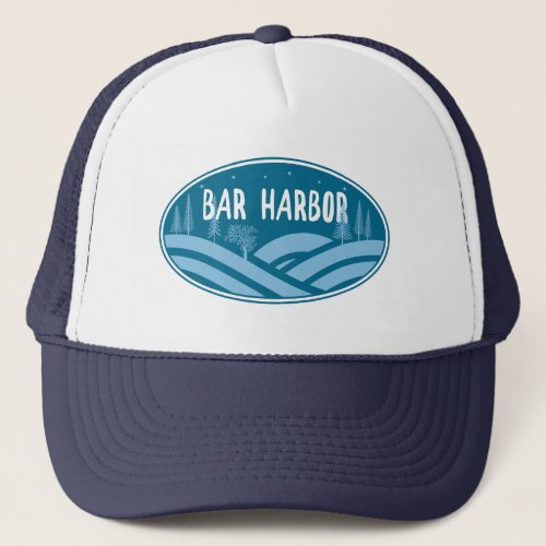 Bar Harbor Maine Outdoors Trucker Hat