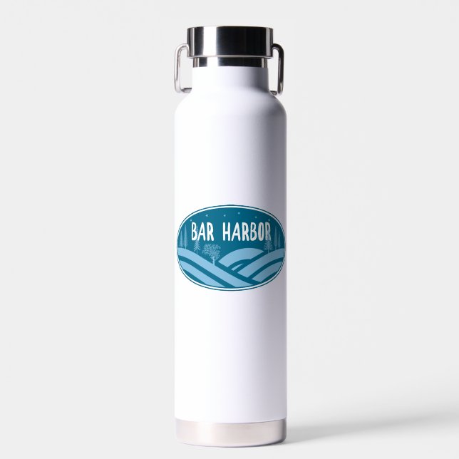 Bar Harbor Maine Outdoors Water Bottle (Front)