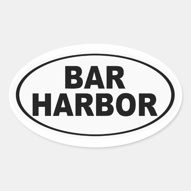 Bar Harbor Maine Oval Sticker (Front)