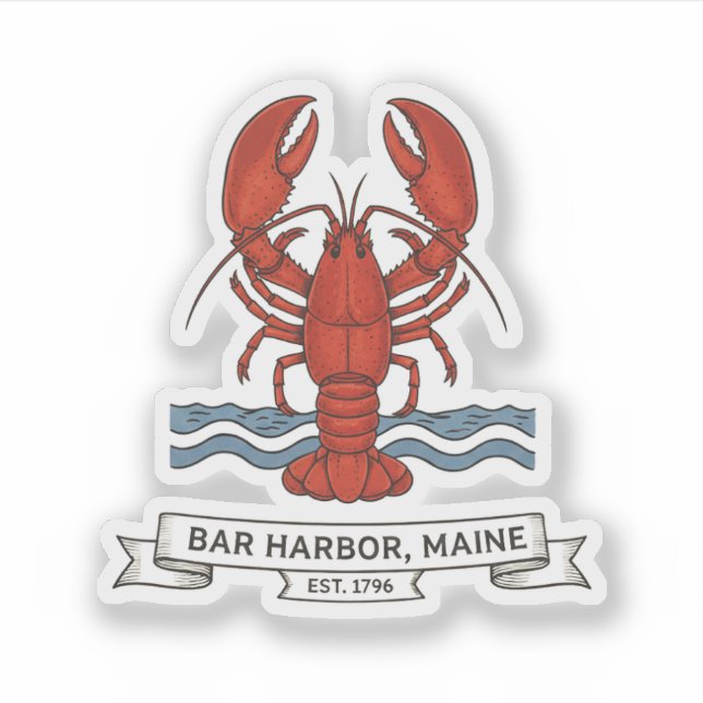 Bar Harbor, Maine Sticker (Front)