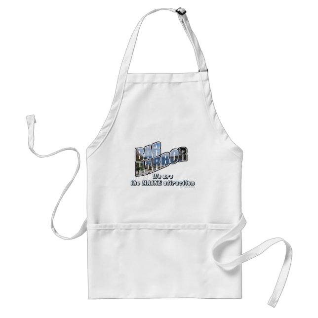 Bar Harbor Maine Tourist Design Fun Art Adult Apron (Front)