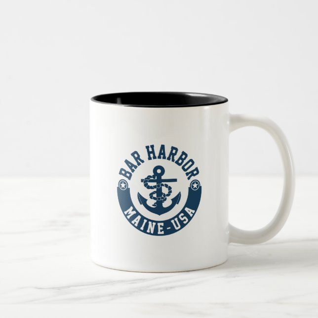 Bar Harbor Maine USA Two-Tone Coffee Mug (Right)