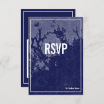 Bar Harbor Maine Vintage Map Wedding RSVP Card