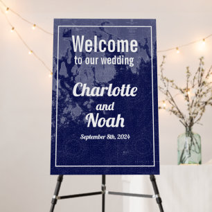Bar Harbor Maine Vintage Map Wedding Welcome Sign