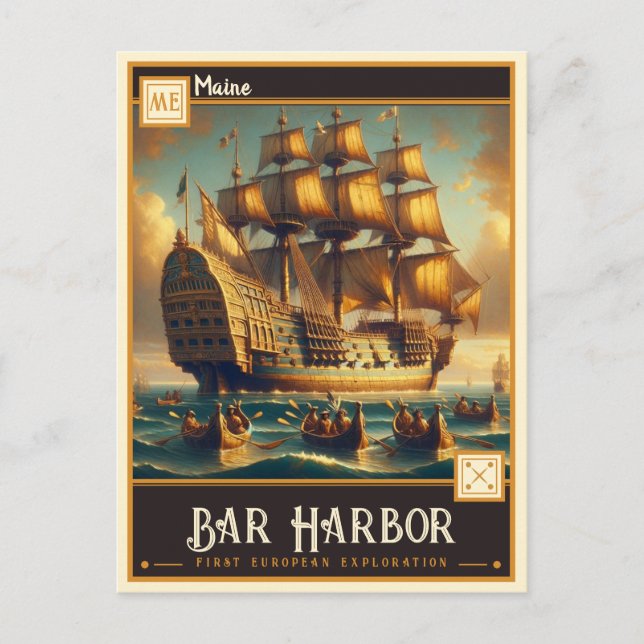 Bar Harbor, Maine  | Vintage Postcard (Front)