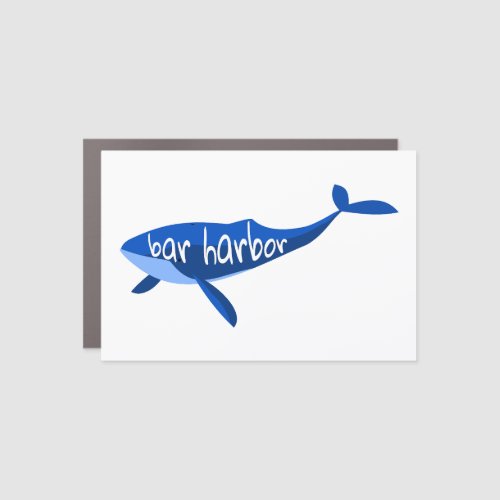 Bar Harbor Maine Whale Car Magnet