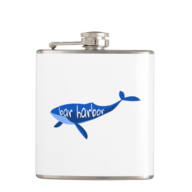 Bar Harbor Maine Whale Flask (Front)