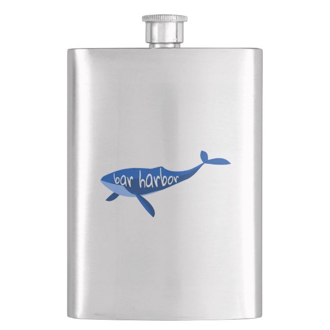 Bar Harbor Maine Whale Flask (Front)