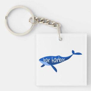 Bar Harbor Maine Whale Keychain