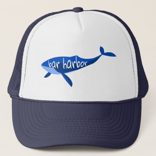 Bar Harbor Maine Whale Trucker Hat
