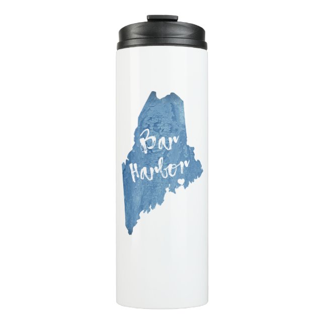 Bar Harbor Maine Wood Grain Thermal Tumbler (Front)