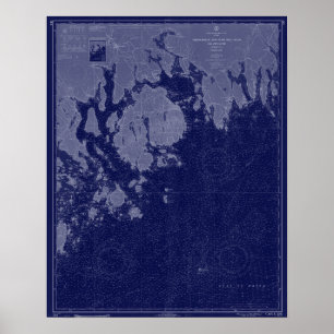 Bar Harbor Mount Desert ME Map Nautical Chart Art