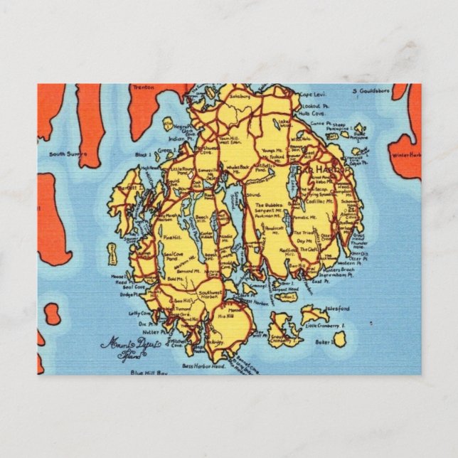 Bar Harbor - Mt Desert Island  Postcard (Front)