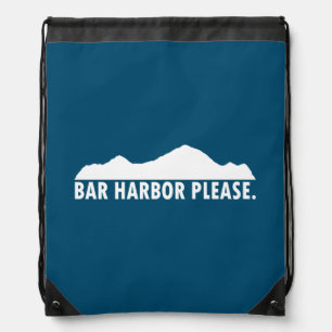 Bar Harbor Please Drawstring Bag