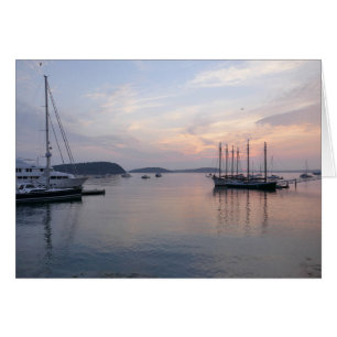 Bar Harbor Ships at Sunrise I Cards