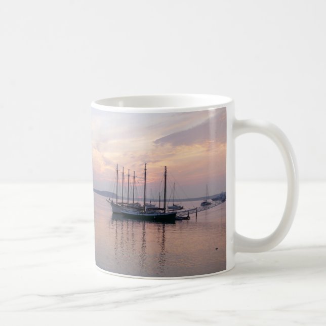 Bar Harbor Ships at Sunrise I Coffee Mug (Right)