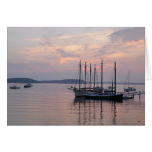 Bar Harbor Ships at Sunrise II Cards