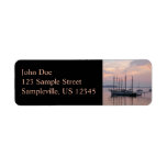 Bar Harbor Ships at Sunrise II Label