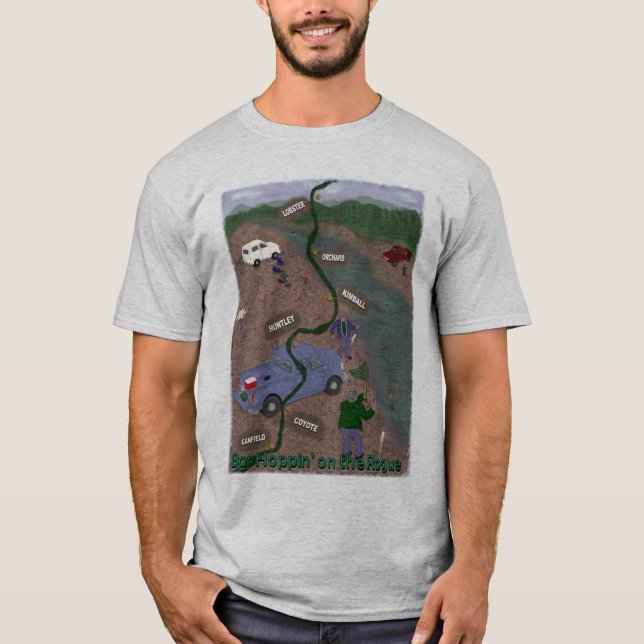 Bar Hoppin' on the Rogue T-Shirt (Front)