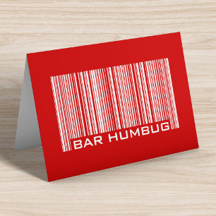 Bar Humbug - Anti Christmas Bar Code Holiday Card