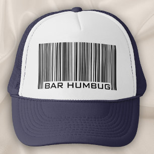 Bar Humbug (Bah Humbug) Anti-Christmas Bar Code Trucker Hat