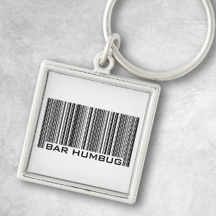 Bar Humbug Funny Christmas Pun Keychain