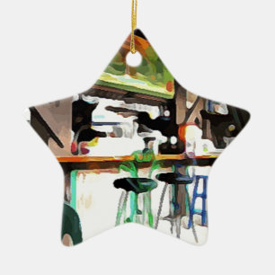 Bar in Key West Ceramic Ornament