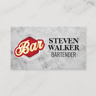 Bar Logo Restaurant Industry Appointment Card