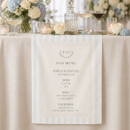 Bar Menu Blue & Sage Wedding Sign