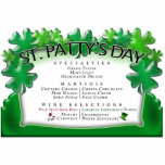 Bar Menu Display Cutout<br><div class="desc">Specialty Bar Menu for St. Patty's Day Party</div>