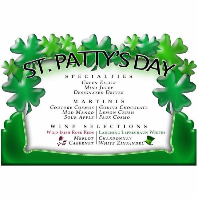 Bar Menu Display Cutout (Front)