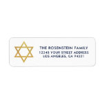 Bar Mitzvah and Bat Mitzvah Blue Gold Address Label<br><div class="desc">Bar Mitzvah and Bat Mitzvah Blue White Gold Address label</div>