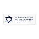 Bar Mitzvah and Bat Mitzvah Blue White Address Label<br><div class="desc">Bar Mitzvah and Bat Mitzvah Blue and White Address label</div>