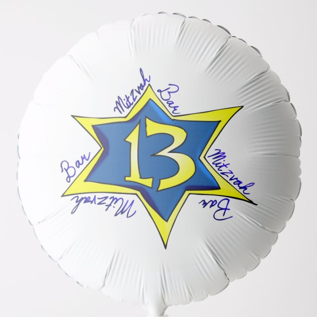 Bar MItzvah baloon Balloon (Front)