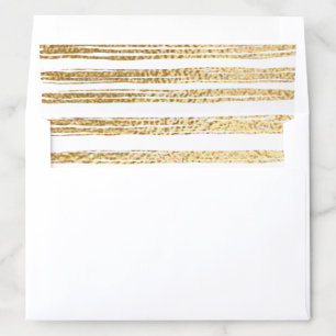 Bar Mitzvah Bat Mitzvah Gold Stripe Design Envelope Liner