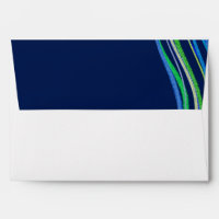 Bar Mitzvah Blue and Green Prayer Shawl Envelope